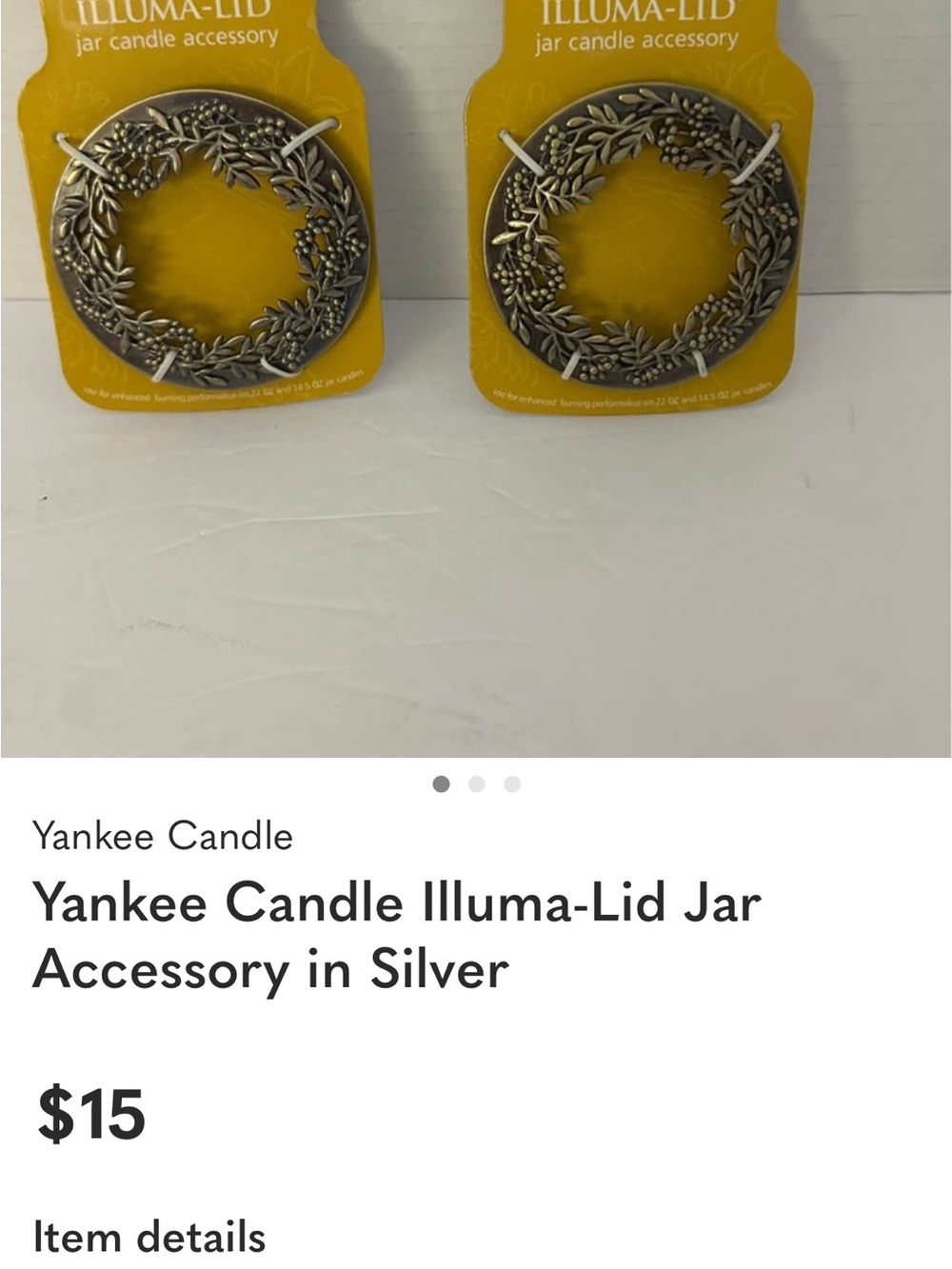 Yankee Candle Silver Botanical Illuma-Lid Set